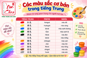Các màu sắc cơ bản trong tiếng Trung