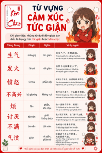 Từ vựng cảm xúc tức giận