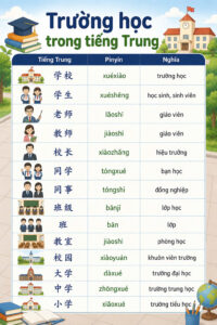 từ vựng cơ bản liên quan đến trường học