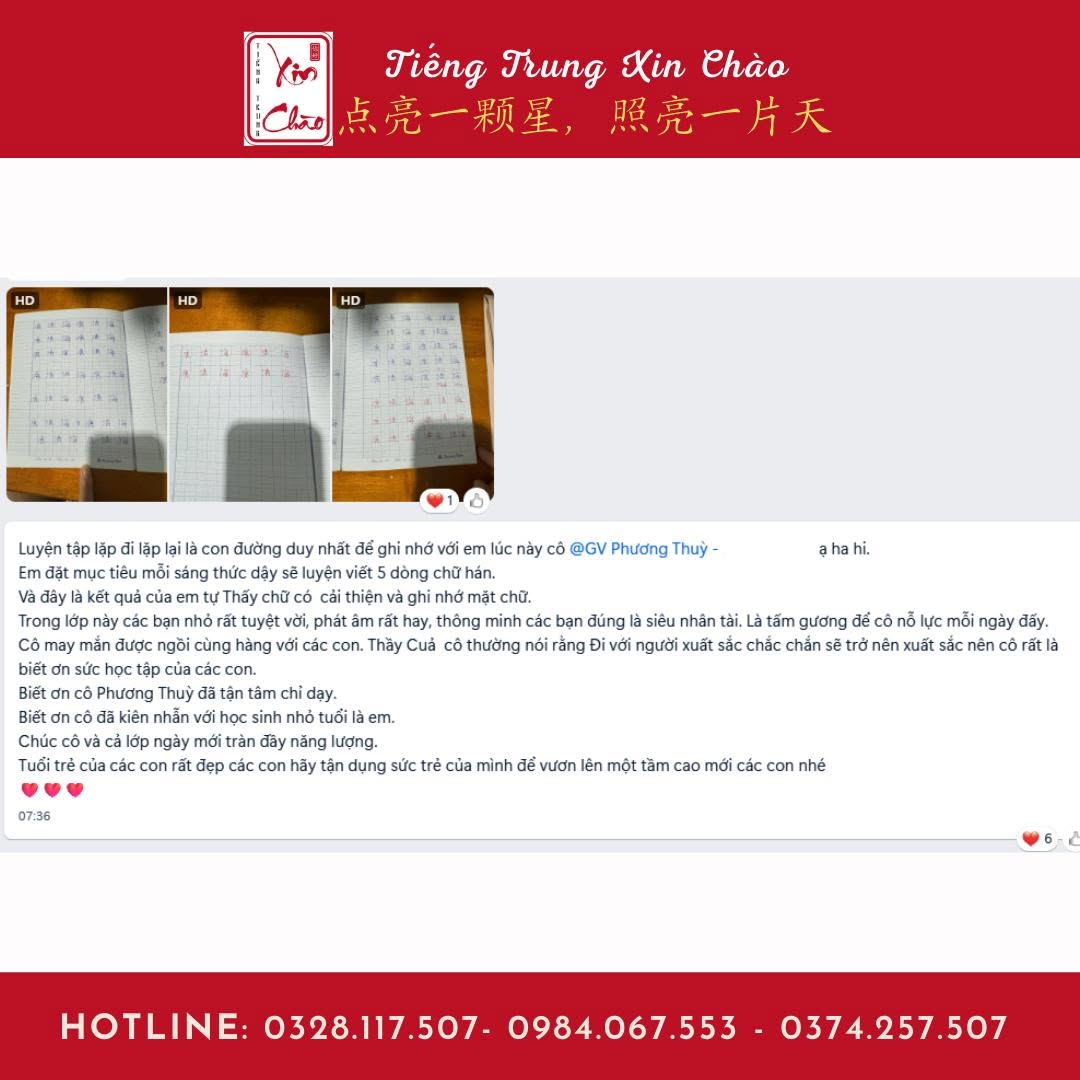 Feedback học viên Tiếng Trung Xin Chào 3