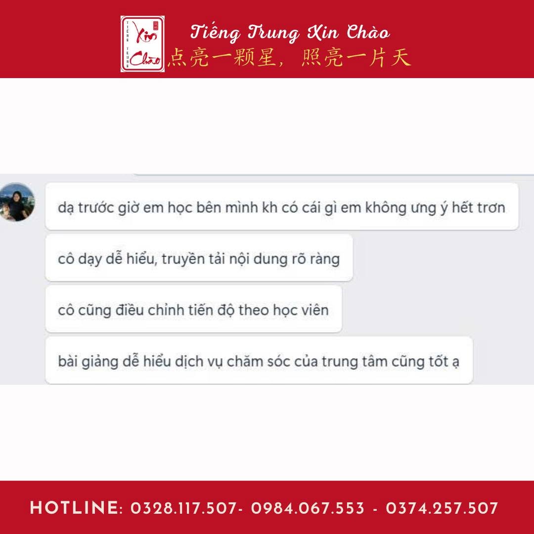 Feedback học viên Tiếng Trung Xin Chào 5